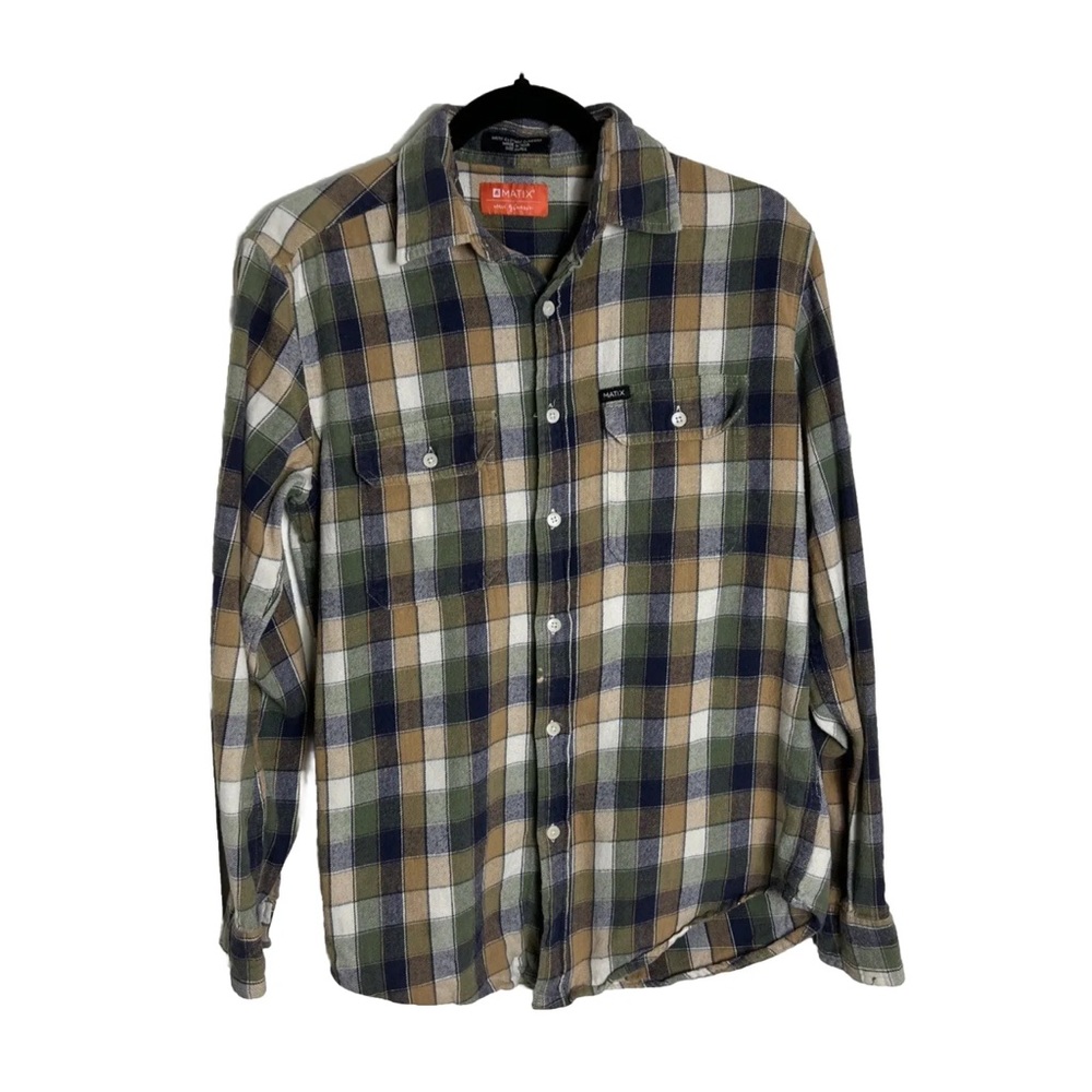 Matix Marc Johnson Bridgeport Slim Fit Plaid Flannel Men’s Shirt Size Small